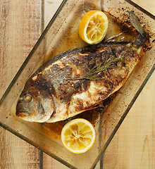 Image showing Roasted Sea Bream Fish