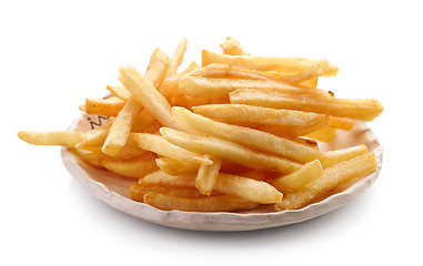 Image showing french fries on white background