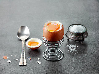 Image showing freshly boiled egg