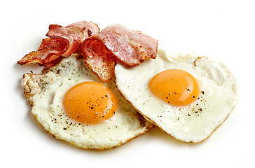 Image showing fried eggs and bacon