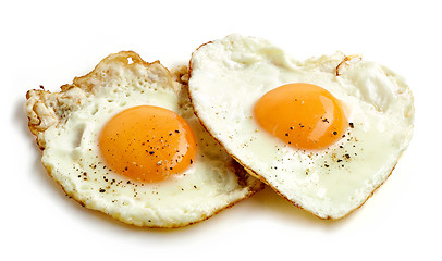 Image showing fried eggs on white background