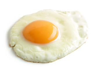 Image showing fried egg on white background