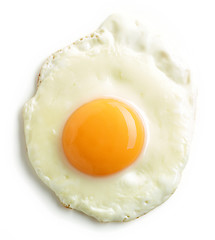 Image showing fried egg on white background