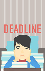 Image showing Businessman having problem with deadline.