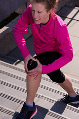 Image showing runner knee injury