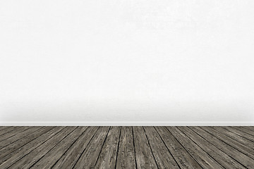 Image showing empty room with a wooden floor