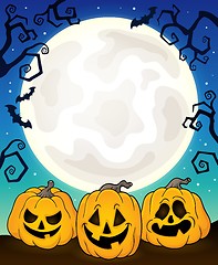 Image showing Halloween pumpkins theme image 8