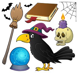Image showing Witch crow theme set 1
