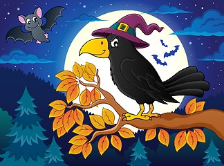 Image showing Witch crow theme image 2