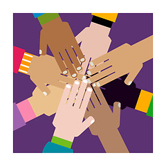 Image showing diversity hands together