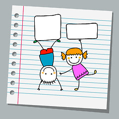 Image showing notebook paper kids