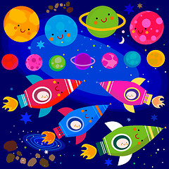 Image showing stars and planets