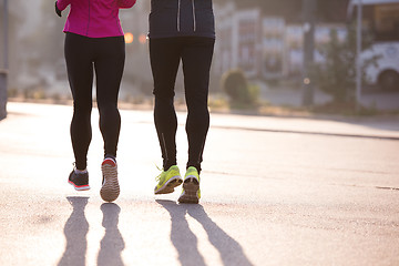 Image showing young  couple jogging