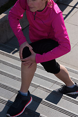 Image showing runner knee injury