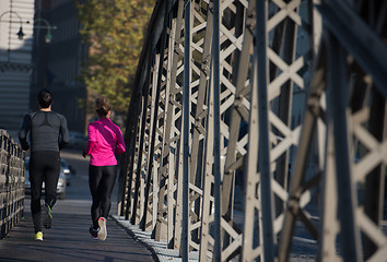 Image showing young  couple jogging