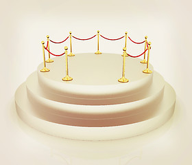 Image showing podium 3d. 3D illustration. Vintage style.