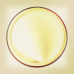 Image showing Golden Web button isolated on white background. 3D illustration.