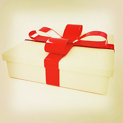 Image showing Gifts with ribbon. 3D illustration. Vintage style.