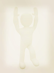 Image showing 3d man isolated on white. Series: morning exercises - flexibilit