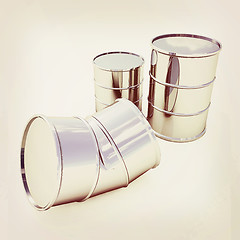Image showing bent barrel. 3D illustration. Vintage style.