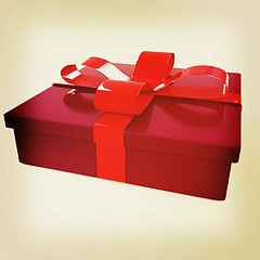 Image showing Gifts with ribbon. 3D illustration. Vintage style.