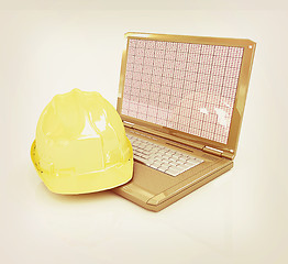 Image showing Technical engineer concept . 3D illustration. Vintage style.