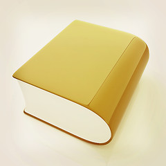 Image showing Glossy Book Icon isolated on a white background . 3D illustratio