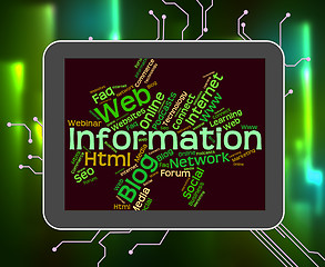 Image showing Information Word Indicates Knowledge Help And Wordcloud