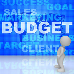 Image showing Budget Words Means Bills Costing And Money 3d Rendering