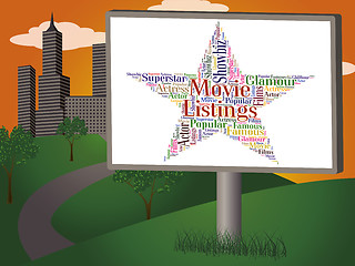 Image showing Movie Listings Indicates Watch Movies And Cinema