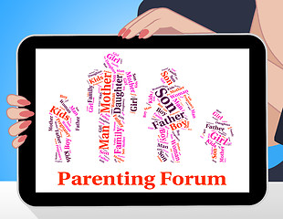 Image showing Parenting Forum Means Mother And Baby And Child