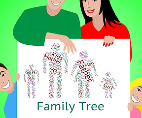 Image showing Family Tree Indicates Hereditary Ancestry And Text