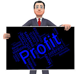 Image showing Profit Word Means Profitable Investment And Profits