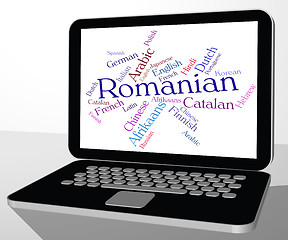 Image showing Romanian Language Indicates Text Wordcloud And Communication