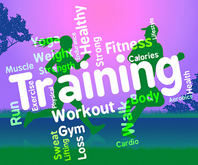 Image showing Training Words Represents Get Fit And Exercising
