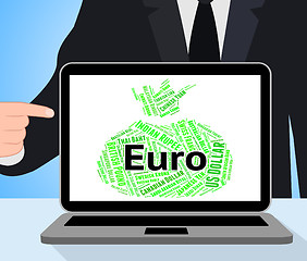 Image showing Euro Currency Shows Forex Trading And Coin