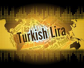 Image showing Turkish Lira Represents Turkey Liras And Currency