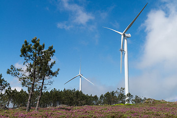 Image showing Wind power turbine maintenance