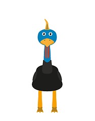 Image showing Funny cassowary character