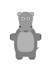 Image showing Funny hippopotamus character