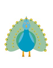 Image showing Funny peacock character