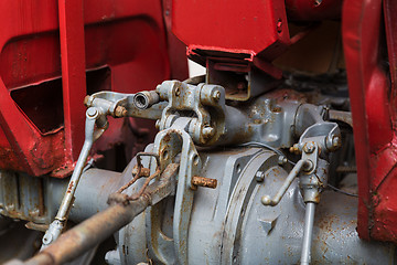 Image showing close up of vintage car hoist mechanism