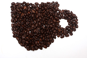 Image showing coffeebeans cup