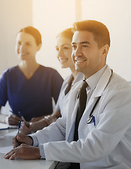 Image showing group of doctors on presentation at hospital