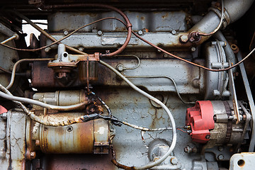 Image showing close up of vintage engine