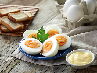 Image showing freshly boiled eggs