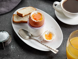 Image showing boiled breakfast egg