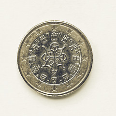 Image showing Vintage Portuguese 1 Euro coin