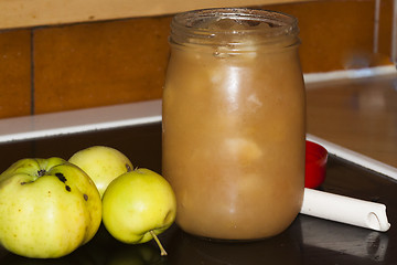 Image showing cooking apple sauce