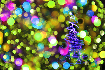 Image showing color christmas lights as nice background